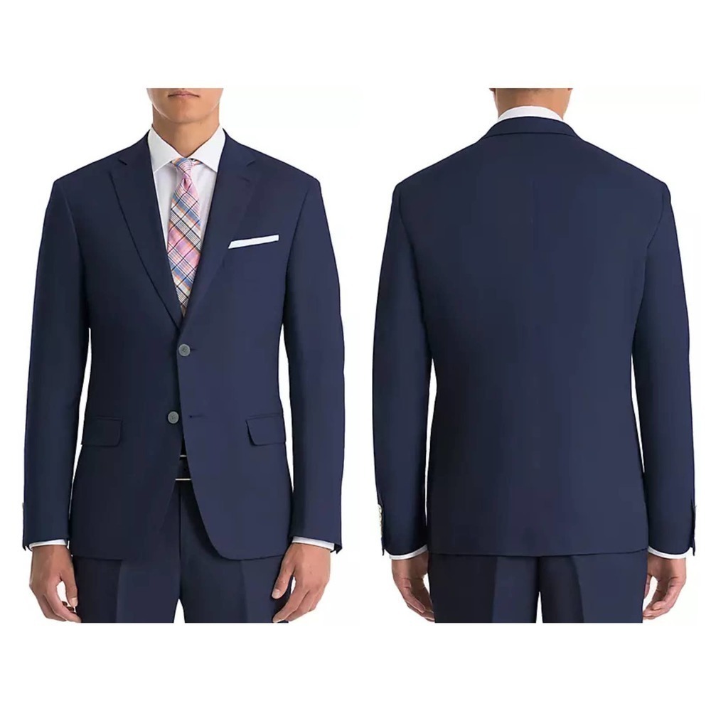 NWT Lauren Ralph Lauren Navy Linen Suit Separate Coat (52 XLong)